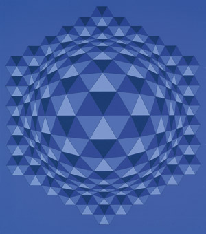 Lot 7531, Auction  106, Vasarely, Victor, Geometrische Komposition in Blau