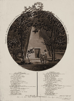 Lot 231, Auction  107, Heinrich, Prinz von Preußen, Tombeau de Frédéric Henri Louis Prince de Prusse, dans les Jardins de Rheinsberg