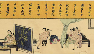 Lot 422, Auction  107, Chinesische Seidenrolle, Mit erotischen Darstellungen