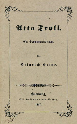 Lot 1590, Auction  107, Heine, Heinrich, Atta Troll