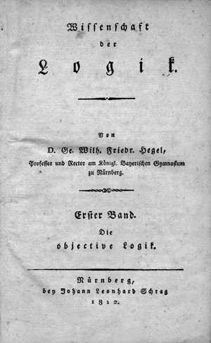 Lot 1720, Auction  107, Hegel, Georg Wilhelm Friedrich, Wissenschaft der Logik
