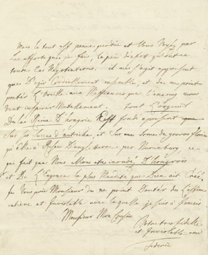 Lot 2129, Auction  107, Friedrich II., der Große, König von Preußen, Eigenhänd. Brief an Kardinal Fleury