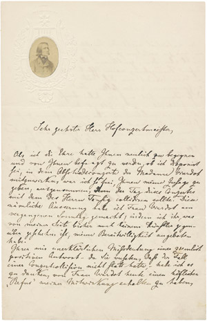 Lot 2201, Auction  107, Bülow, Hans von, Brief 1858 an Leopold Ganz