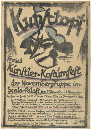 Lot 3727, Auction  107, Klein, Bernhard, Kunsttopf. Freies Künstler-Kostümfest. Plakat