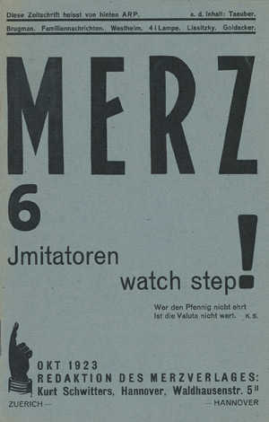 Lot 3792, Auction  107, Merz 6, Imitatoren watch step!