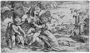 Lot 5118, Auction  107, Farinati, Paolo, Die Jungfrau mit dem Kind und dem Johannesknaben