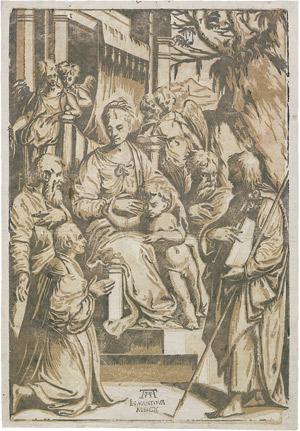 Lot 5124, Auction  107, Gandini, Alessandro, Maria mit dem Kinde, umgeben von Engeln und Heiligen