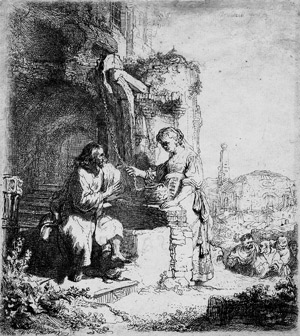 Lot 5211, Auction  107, Rembrandt Harmensz. van Rijn, Christus und die Samariterin zwischen Ruinen