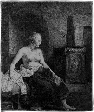 Lot 5216, Auction  107, Rembrandt Harmensz. van Rijn, Die Frau am Ofen
