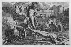 Lot 5261, Auction  107, Testa, Pietro, Achilles schleift den Leichnam des Hektor um die Mauern von Troja