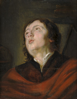Lot 6020, Auction  107, Dyck, Anthony van - Umkreis, Kopf eines jungen Mannes, den Blick nach oben gewandt