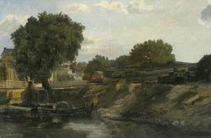 Lot 6144, Auction  107, Deutsch, um 1880. Blick auf einen innerstädtischen Kanal