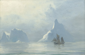 Lot 6162, Auction  107, Petersen, Emanuel Aage, Zweimaster vor Eisbergen in Grönland