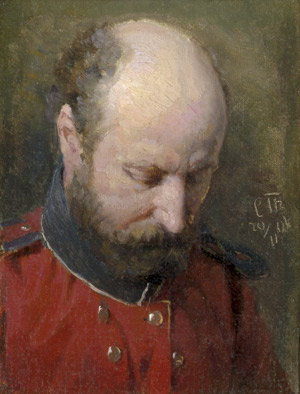 Lot 6170, Auction  107, Thomsen, Carl Christian, Portrait eines Offiziers, nach unten blickend 