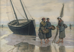 Lot 6203, Auction  107, Feyen, Eugène, Austernfischerinnen am Strand