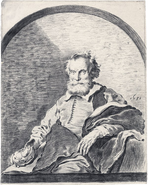 Lot 6534, Auction  107, Niederländisch, 1651. Bildnis Jan Lutma mit einer Schale mit Knorpelstil