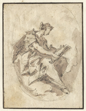 Lot 6559, Auction  107, Carlone, Carlo - zugeschrieben, Zwei allegorische Figuren auf Wolken thronend