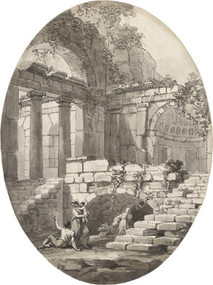 Lot 6575, Auction  107, Zucchi, Antonio, Capriccio mit antiken Ruinen und figürlicher Staffage