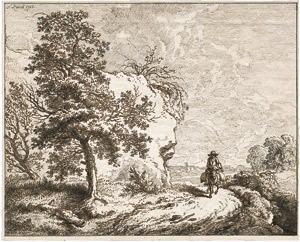 Lot 6590, Auction  107, Kobell, Ferdinand von, Landschaft mit Eselsreiter