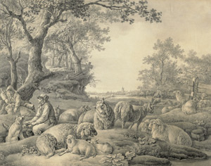 Lot 6594, Auction  107, Ommeganck, Balthasar Paul, Zwei pastorale Landschaften mit Hirten und Vieh