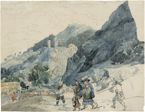 Lot 6672, Auction  107, Fohr, Carl Philipp - nach, Tiroler Landschaft mit der Ruine Fragenstein