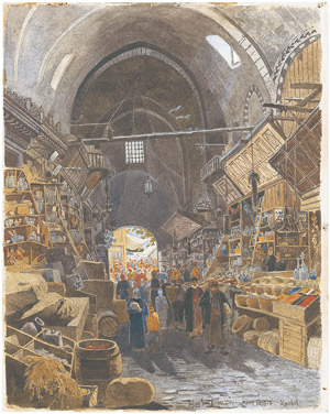 Lot 6727, Auction  107, Fischer, Ludwig Hans, Im Souk in Istanbul