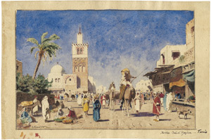 Lot 6728, Auction  107, Berninger, Edmund, Tunis: Medina mit der Bab al-Jazira Moschee