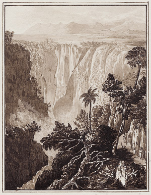 Lot 6738, Auction  107, Deutsch, 1832. Wasserfälle bei Khopoli am Bhor Ghat in Maharashtra