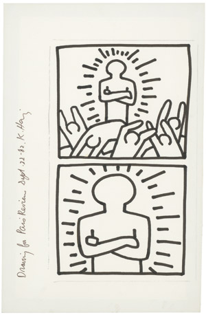 Lot 8082, Auction  107, Haring, Keith, Drawing for Paris Review