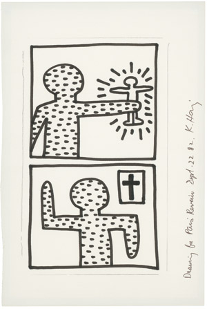 Lot 8083, Auction  107, Haring, Keith, Drawing for Paris Review