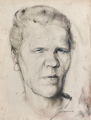 Lot 8094, Auction  107, Hegenbarth, Josef, Portrait einer alten Frau