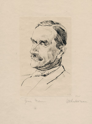 Lot 8171, Auction  107, Liebermann, Max, Porträt Thomas Mann II