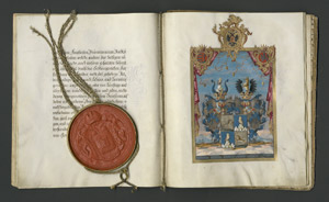 Lot 1007, Auction  108, Zahlhaas, Johann Baptist von, Adelspatent für den Schauspieler und Dichter