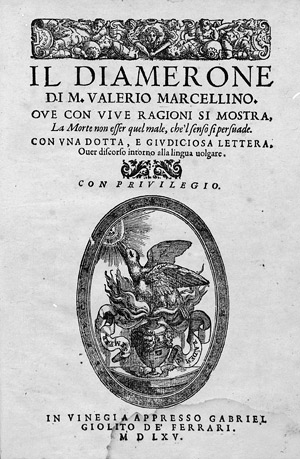 Lot 1069, Auction  108, Marcellino, Valerio, Il Diamerone