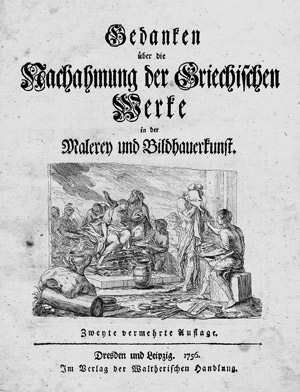 Lot 1198, Auction  108, Winckelmann, Johann Joachim, Gedanken über die Nachahmung der Griechischen Werke 