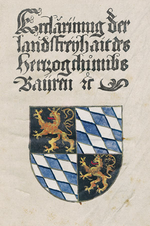 Lot 1532, Auction  108, Wilhelm IV., Herzog von Bayern, Erclärünng der landsfreyhait des Herczogtumbs Baiiren etc.