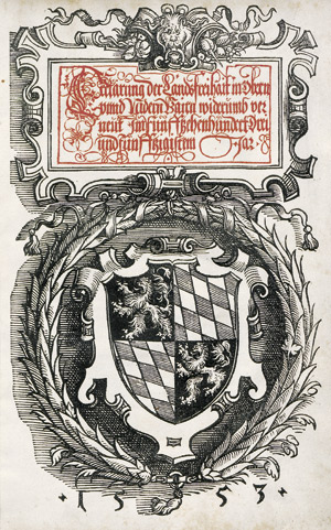 Lot 1547, Auction  108, Albrecht V., Herzog von Bayern, Erclärung der Landsfreihait in Obern Bairn. Erste Ausgabe