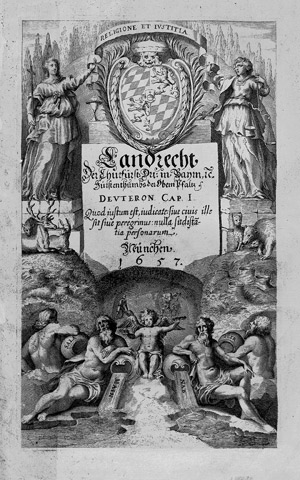 Lot 1598, Auction  108, Schmid von Haslbach, Kaspar, Landrecht  Der Churfürst: Du: in Bayrn, 