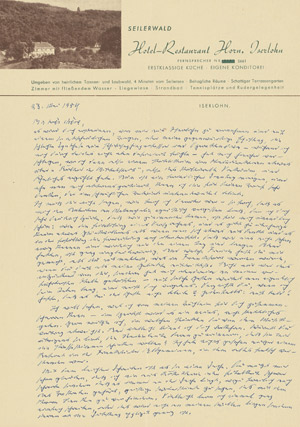 Lot 2318, Auction  108, Adorno, Theodor W., Briefwechsel und Manuskripte