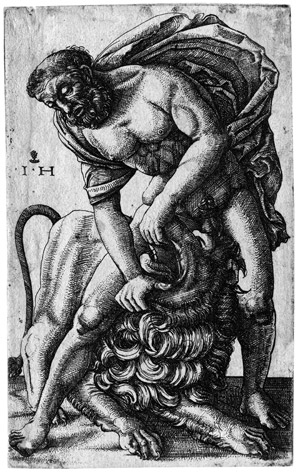 Lot 5130, Auction  108, Hopfer, Hieronymus, Herkules im Kampf mit dem Löwen