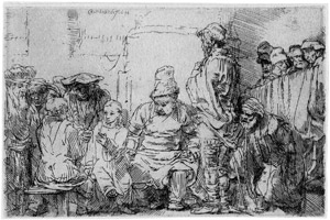 Lot 5207, Auction  108, Rembrandt Harmensz. van Rijn, Jesus als Knabe unter den Schriftgelehrten sitzend