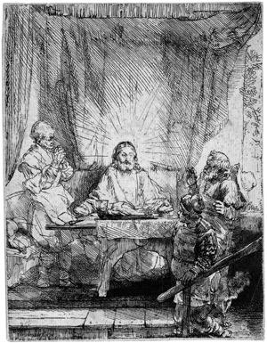 Lot 5212, Auction  108, Rembrandt Harmensz. van Rijn, Christus in Emmaus.