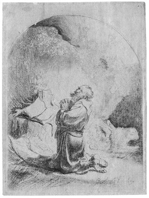Lot 5216, Auction  108, Rembrandt Harmensz. van Rijn, Der hl. Hieronymus im Gebet, abgerundet