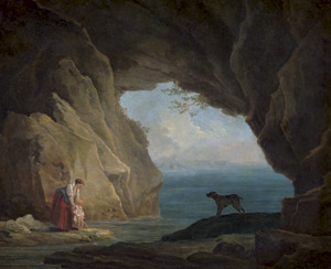 Lot 6060, Auction  108, Französisch, 18. Jh. Blick aus einer Grotte auf den Golf von Neapel