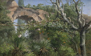 Lot 6222, Auction  108, Christensen, Anthonore, Bogen eines Aquädukts mit üppiger Vegetation bei der Villa Valkansky in Rom
