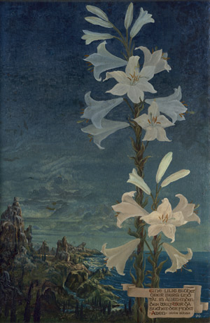 Lot 6238, Auction  108, Wöhler, Hermann, Landschaft mit weißer Lilie
