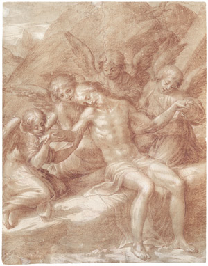 Lot 6552, Auction  108, Italienisch, 16. Jh. Der Leichnam Christi, von Engeln gehalten
