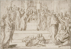 Lot 6565, Auction  108, Parmigianino - Umkreis, Die Darbringung im Tempel