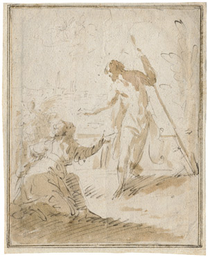 Lot 6607, Auction  108, Venezianisch, 18. Jh. Noli me tangere - Christus und Maria Magdalena