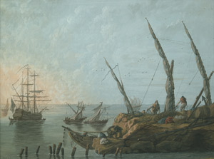 Lot 6657, Auction  108, Italienisch, 1816. Mediterrane Küstenlandschaft, Südliche Landschaft mit Eselsreiter